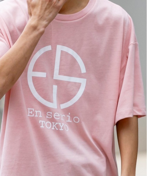 ADMIX/ATELIER SAB MEN(アドミックスアトリエサブメン)の「EnserioTOKYO 吸水速乾 オーバーサイズ ロゴプリント ビッグ Tシャツ(Tシャツ/カットソー・メンズ・ホワイト/ブラック/ベージュ/ピンク・48/50)」の13枚目の写真