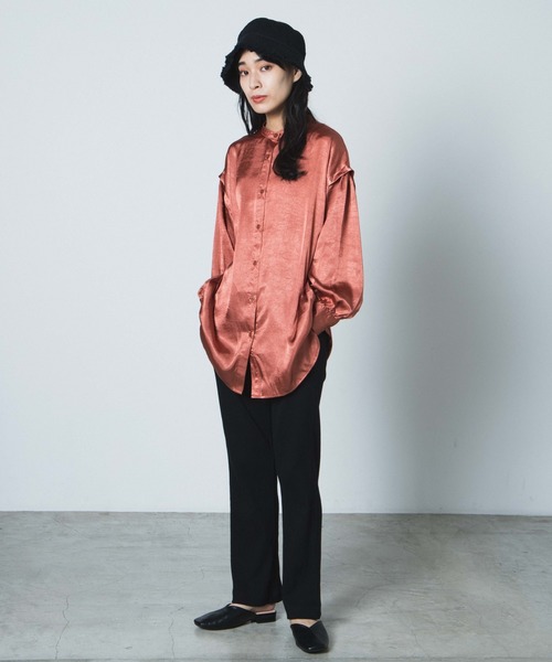 WEGO（ウィゴー）の「WEGO/リブイージーパンツ（スラックス・レディース・ブラック/ブラウン/パープル/ダークグリーン/ブルー・FREE）」の17枚目の写真