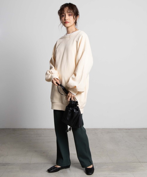 WEGO（ウィゴー）の「WEGO/リブイージーパンツ（スラックス・レディース・ブラック/ブラウン/パープル/ダークグリーン/ブルー・FREE）」の19枚目の写真