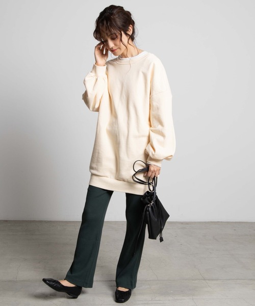 WEGO（ウィゴー）の「WEGO/リブイージーパンツ（スラックス・レディース・ブラック/ブラウン/パープル/ダークグリーン/ブルー・FREE）」の20枚目の写真