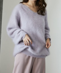 EIMY ISTOIRE | アンゴラブレンドＶネックニット(ニット/セーター)