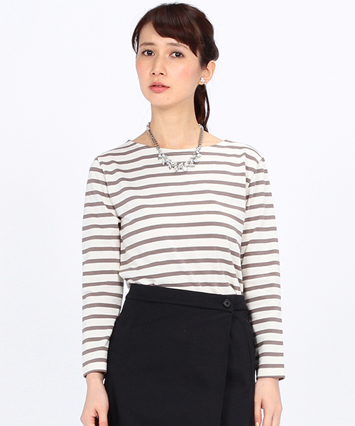 BEAMS LIGHTS Women's（ビームスライツ ウィメンズ）の「BEAMS LIGHTS× CHANTECLAIR / ボーダープルオーバー（Tシャツ/カットソー・レディース・ブラウン系その他/ネイビー/オフホワイト/サックスブルー/ブルー系その他/ブラック/グレー・38/36）」の4枚目の写真