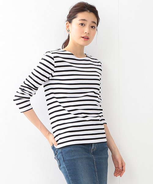 BEAMS LIGHTS Women's（ビームスライツ ウィメンズ）の「BEAMS LIGHTS× CHANTECLAIR / ボーダープルオーバー（Tシャツ/カットソー・レディース・ブラウン系その他/ネイビー/オフホワイト/サックスブルー/ブルー系その他/ブラック/グレー・38/36）」の2枚目の写真