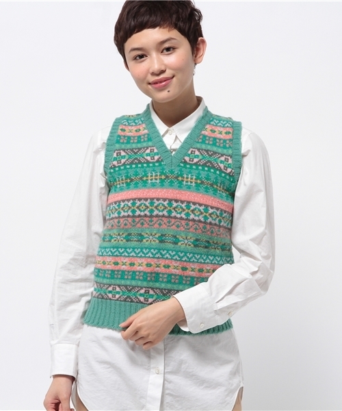 Fennica フェニカ Jamieson's ジャミーソンズ ニット ベスト fennica ニット Jamieson's Knitwear × / 別注 Rasta Farm