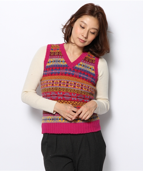 Fennica フェニカ Jamieson's ジャミーソンズ ニット ベスト fennica ニット Jamieson's Knitwear × / 別注 Rasta Farm