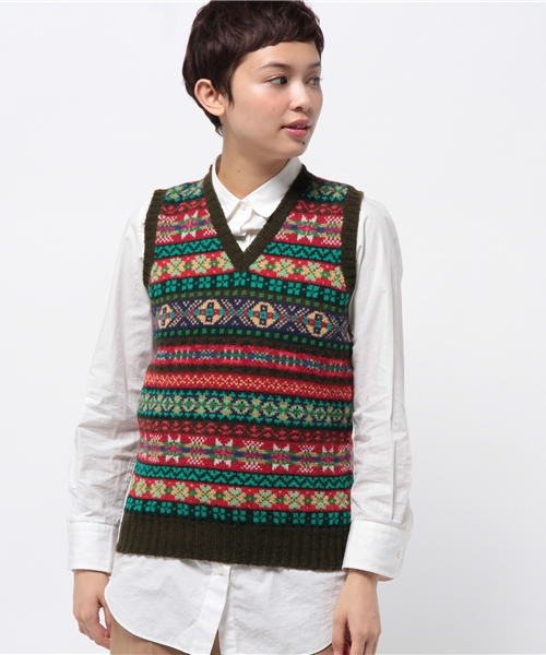 Fennica フェニカ Jamieson's ジャミーソンズ ニット ベスト fennica ニット Jamieson's Knitwear × / 別注 Rasta Farm