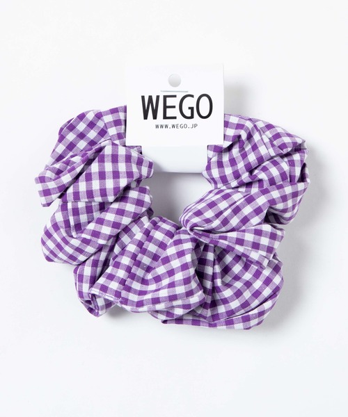 WEGO（ウィゴー）の「WEGO/ビックギンガムシュシュ（シュシュ・レディース・ブラック/ベージュ/パープル/ブラウン/カーキ・FREE）」の6枚目の写真