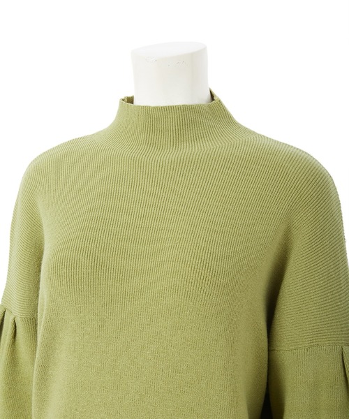 fifth calin(フィフスカラン)の「ボリュームスリーブカラーニット(ニット/セーター・レディース・パープル/グリーン/ベージュ・MEDIUM)」の12枚目の写真