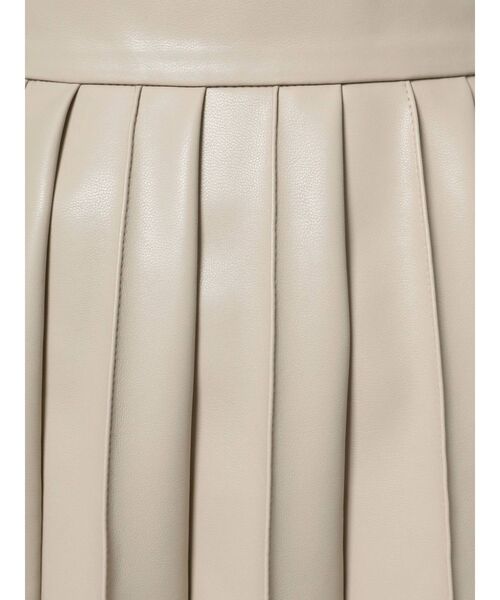 LAGUNAMOON（ラグナムーン）の「フェイクレザープリーツスカート（スカート・レディース・アイボリー/ブラウン・MEDIUM/SMALL）」の11枚目の写真