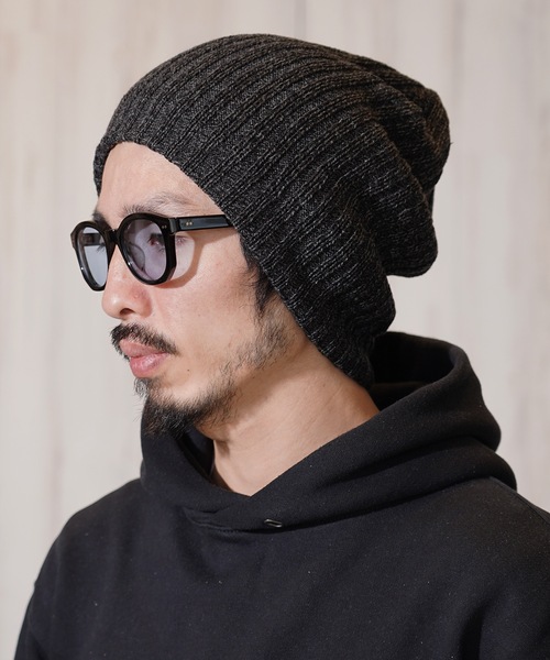 MIG&DEXI（ミグアンドデキシー）の「MIX RIB BEANIE ミックスリブビーニー / ニットビーニー（ニットキャップ/ビーニー・メンズ・ブラック/ネイビー/ブラウン・FREE）」の2枚目の写真