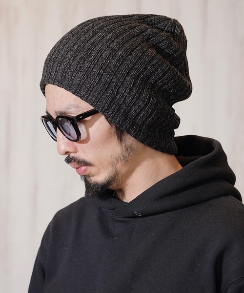 MIG&DEXI（ミグアンドデキシー）の「MIX RIB BEANIE ミックスリブビーニー / ニットビーニー（ニットキャップ/ビーニー・メンズ・ブラック/ネイビー/ブラウン・FREE）」の5枚目の写真