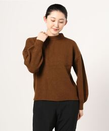 Sustainable atmos pink / ヤク混モックネックプルオーバーニット