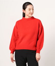Sustainable atmos pink / ヤク混モックネックプルオーバーニット