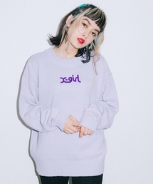 X-girl | SPRING MILLS LOGO KNIT TOP(ニット/セーター)