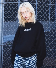 X-girl | SPRING MILLS LOGO KNIT TOP(ニット/セーター)