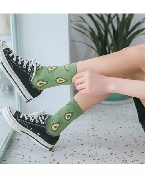 「kakko」（カッコ）の「レディース フルーツイラスト クルーソックス靴下（ソックス/靴下・レディース・A/B/C/D・ONE SIZE）」の7枚目の写真