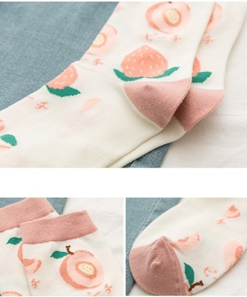 「kakko」（カッコ）の「レディース フルーツイラスト クルーソックス靴下（ソックス/靴下・レディース・A/B/C/D・ONE SIZE）」の9枚目の写真