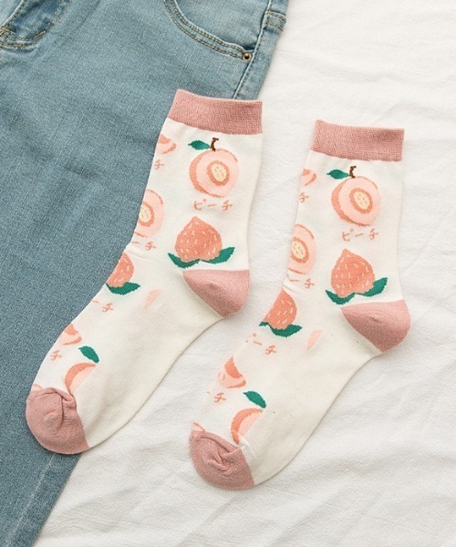 「kakko」（カッコ）の「レディース フルーツイラスト クルーソックス靴下（ソックス/靴下・レディース・A/B/C/D・ONE SIZE）」の10枚目の写真