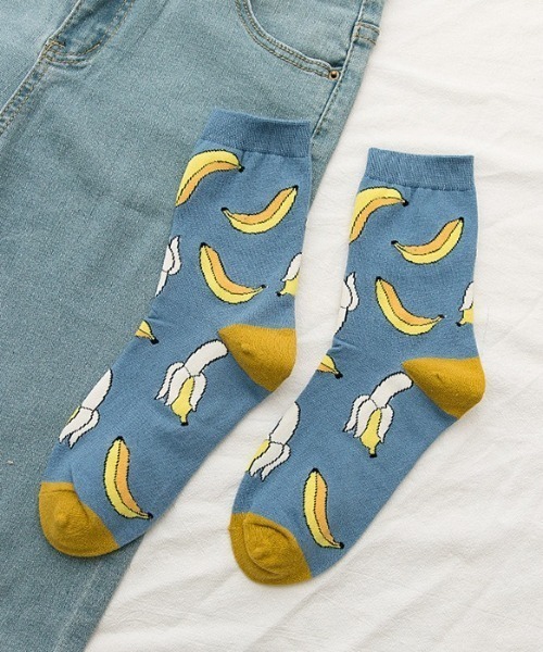 「kakko」（カッコ）の「レディース フルーツイラスト クルーソックス靴下（ソックス/靴下・レディース・A/B/C/D・ONE SIZE）」の5枚目の写真