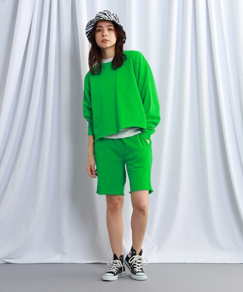 JET（ジェット）の「◆【ウォッシャブル】10ozスウェットショートパンツ（その他パンツ・レディース・グリーン/カーキ/ホワイト・04）」の8枚目の写真