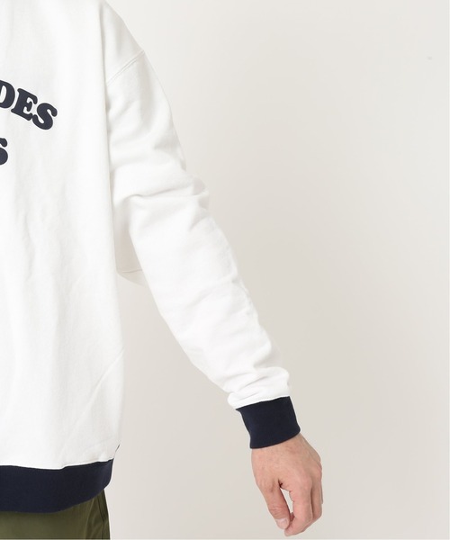 417 EDIFICE（フォーワンセブンエディフィス）の「◆【BIG SHIRTS / ビックシャツ】 ACHATS PARIS リンガースウェット（Tシャツ/カットソー・メンズ・ホワイト/ネイビー・SMALL/MEDIUM/LARGE）」の9枚目の写真