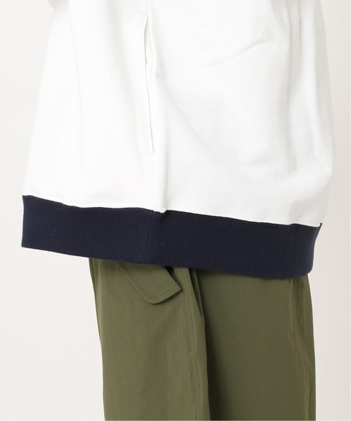 417 EDIFICE（フォーワンセブンエディフィス）の「◆【BIG SHIRTS / ビックシャツ】 ACHATS PARIS リンガースウェット（Tシャツ/カットソー・メンズ・ホワイト/ネイビー・SMALL/MEDIUM/LARGE）」の5枚目の写真