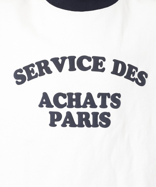417 EDIFICE（フォーワンセブンエディフィス）の「◆【BIG SHIRTS / ビックシャツ】 ACHATS PARIS リンガースウェット（Tシャツ/カットソー・メンズ・ホワイト/ネイビー・SMALL/MEDIUM/LARGE）」の14枚目の写真
