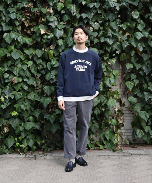 417 EDIFICE（フォーワンセブンエディフィス）の「◆【BIG SHIRTS / ビックシャツ】 ACHATS PARIS リンガースウェット（Tシャツ/カットソー・メンズ・ホワイト/ネイビー・SMALL/MEDIUM/LARGE）」の19枚目の写真