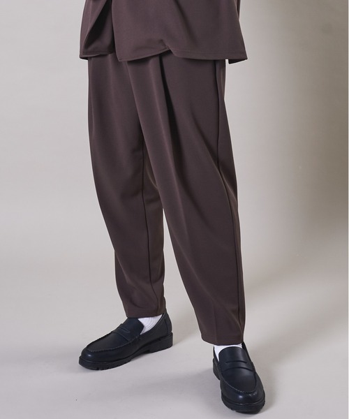ADPOSION（アドポーション）の「【セットアップ対応】梨地テーパードワイドパンツ / バルーンパンツ（その他パンツ・メンズ・ブラック/ブラウン/グレー/グレイッシュブルー・MEDIUM/LARGE）」の3枚目の写真