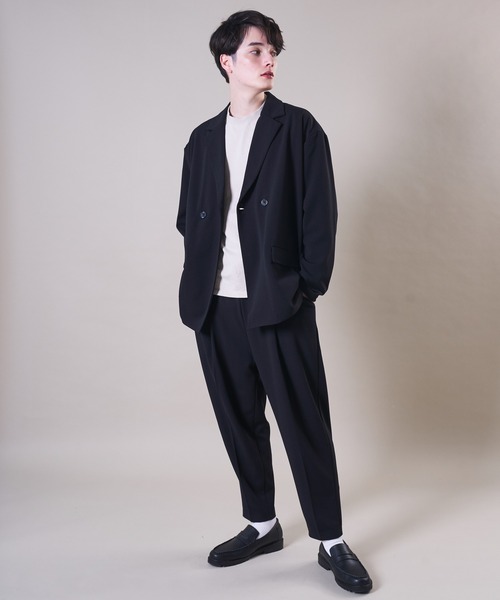 ADPOSION（アドポーション）の「【セットアップ対応】梨地テーパードワイドパンツ / バルーンパンツ（その他パンツ・メンズ・ブラック/ブラウン/グレー/グレイッシュブルー・MEDIUM/LARGE）」の8枚目の写真