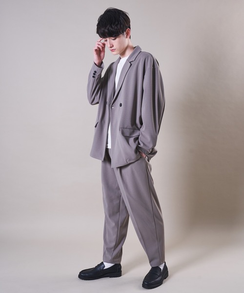 ADPOSION（アドポーション）の「【セットアップ対応】梨地テーパードワイドパンツ / バルーンパンツ（その他パンツ・メンズ・ブラック/ブラウン/グレー/グレイッシュブルー・MEDIUM/LARGE）」の12枚目の写真