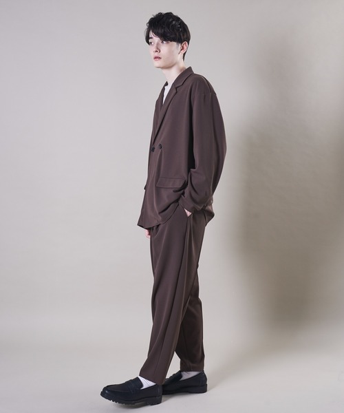 ADPOSION（アドポーション）の「【セットアップ対応】梨地テーパードワイドパンツ / バルーンパンツ（その他パンツ・メンズ・ブラック/ブラウン/グレー/グレイッシュブルー・MEDIUM/LARGE）」の17枚目の写真