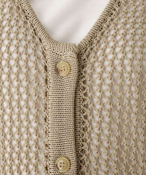 SHOO・LA・RUE（シューラルー）の「◆【2点セット】2WAYメッシュ編みベスト＋Tシャツ（その他トップス・レディース・ブラック/ライトグリーン/ナチュラル・02/03/04）」の19枚目の写真