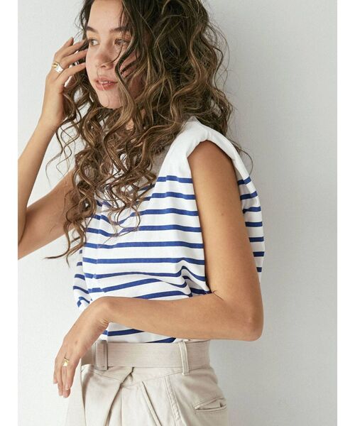 Ungrid（アングリッド）の「肩パットノースリトップス（Tシャツ/カットソー・レディース・ブラック/オフホワイト/その他1・FREE）」の12枚目の写真