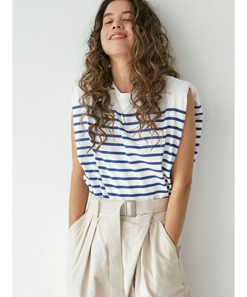 Ungrid（アングリッド）の「肩パットノースリトップス（Tシャツ/カットソー・レディース・ブラック/オフホワイト/その他1・FREE）」の14枚目の写真