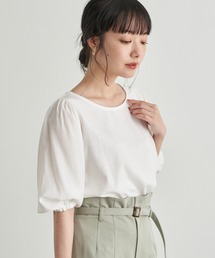 earth music&ecology | 異素材ドッキングプルオーバー（クルー）＊(Tシャツ/カットソー)