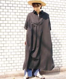 Factor= | 袖レーススキッパーシャツワンピース(シャツワンピース)