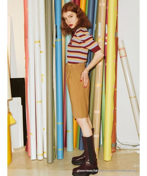 OSAMU GOODS（オサムグッズ）の「OSAMU GOODS パワショルニットポロ（ニット/セーター・レディース・ブラック/ボルドー/グリーン・MEDIUM）」の4枚目の写真