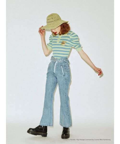 OSAMU GOODS（オサムグッズ）の「OSAMU GOODS パワショルニットポロ（ニット/セーター・レディース・ブラック/ボルドー/グリーン・MEDIUM）」の5枚目の写真