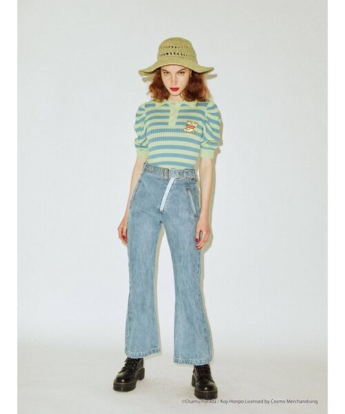 OSAMU GOODS（オサムグッズ）の「OSAMU GOODS パワショルニットポロ（ニット/セーター・レディース・ブラック/ボルドー/グリーン・MEDIUM）」の8枚目の写真