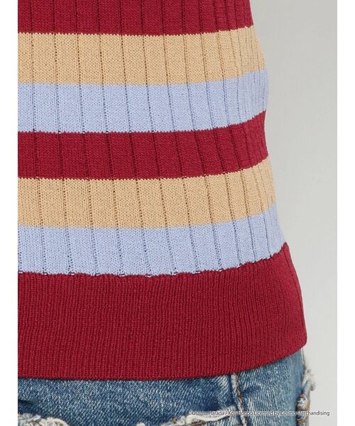 OSAMU GOODS（オサムグッズ）の「OSAMU GOODS パワショルニットポロ（ニット/セーター・レディース・ブラック/ボルドー/グリーン・MEDIUM）」の12枚目の写真