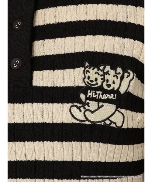 OSAMU GOODS（オサムグッズ）の「OSAMU GOODS パワショルニットポロ（ニット/セーター・レディース・ブラック/ボルドー/グリーン・MEDIUM）」の9枚目の写真