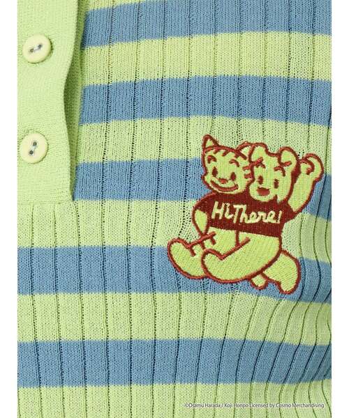 OSAMU GOODS（オサムグッズ）の「OSAMU GOODS パワショルニットポロ（ニット/セーター・レディース・ブラック/ボルドー/グリーン・MEDIUM）」の17枚目の写真