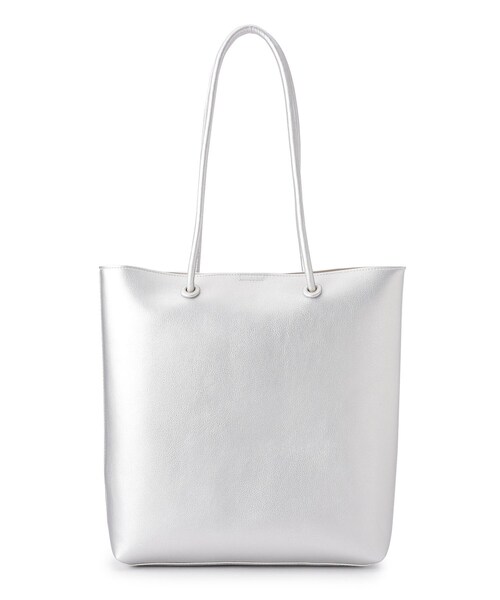 pink adobe（ピンクアドベ）の「◆シンプル スクエアトートバッグ（トートバッグ・レディース・アイボリー/シルバー/グレー系/ブラック/ベージュ系・00）」の5枚目の写真