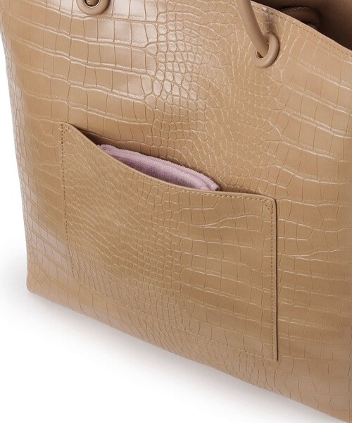 pink adobe（ピンクアドベ）の「◆シンプル スクエアトートバッグ（トートバッグ・レディース・アイボリー/シルバー/グレー系/ブラック/ベージュ系・00）」の12枚目の写真