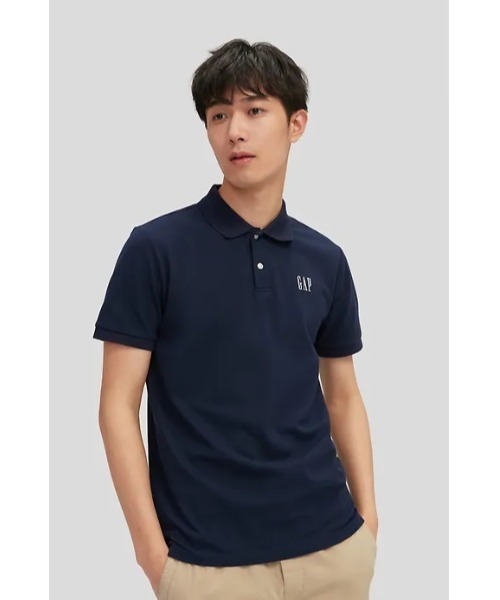 GAP（ギャップ）の「Gapロゴ ピケポロシャツ（ポロシャツ・メンズ・ブラック/パープル/ネイビー/グレー/イエロー/グリーン/ホワイト系その他・S/M/L/XL/XS）」の5枚目の写真