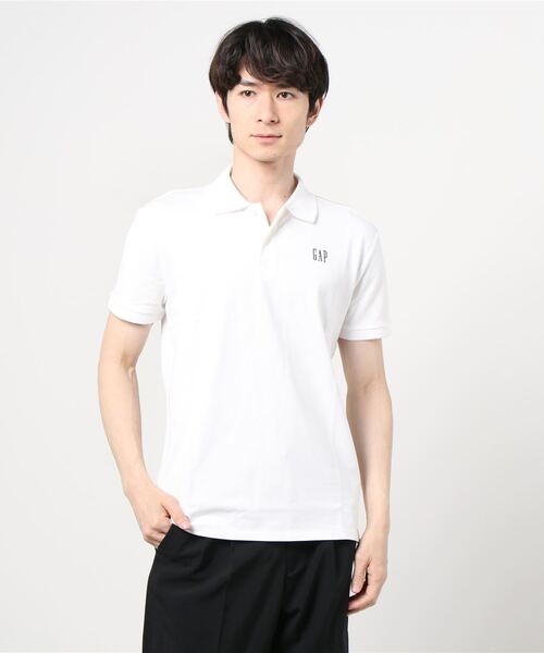 GAP（ギャップ）の「Gapロゴ ピケポロシャツ（ポロシャツ・メンズ・ブラック/パープル/ネイビー/グレー/イエロー/グリーン/ホワイト系その他・S/M/L/XL/XS）」の15枚目の写真