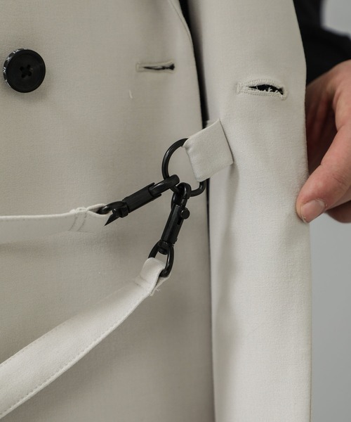 SHAREEF（シャリーフ）の「【SHAREEF】EX.LONG TAILORED VEST（ベスト・メンズ・ホワイト/ブラック・2/1）」の13枚目の写真