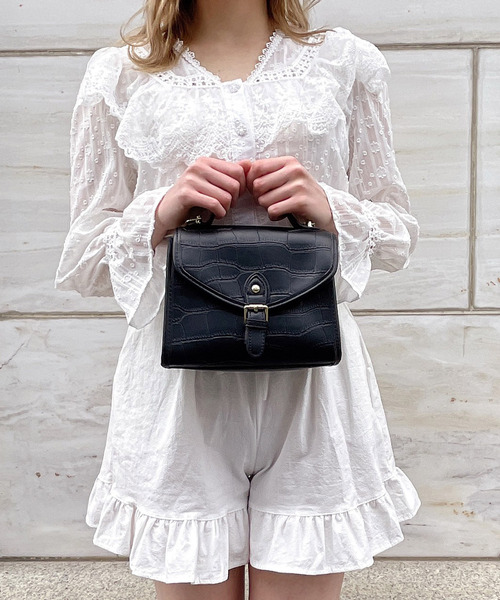 Crea titty&Co. PETIT（クレアティティーアンドコープチ）の「【Crea titty&Co.PETIT】フリルレースキャンディブラウス（シャツ/ブラウス・レディース・オフホワイト・FREE）」の2枚目の写真