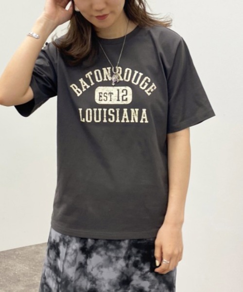 apres jour mignon（アプレジュールミニョン）の「カレッジプリントＴシャツ 【ZOZOTOWN限定アイテム】（Tシャツ/カットソー・レディース・ネイビー/杢グレー/ブラック/ナチュラル・フリー/X-LARGE）」の9枚目の写真